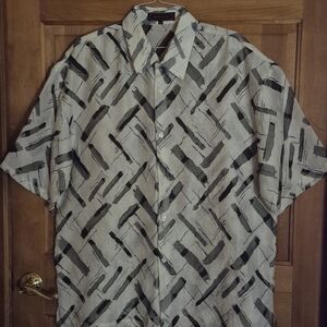 Creme de Silk Abstract Patterned Shirt